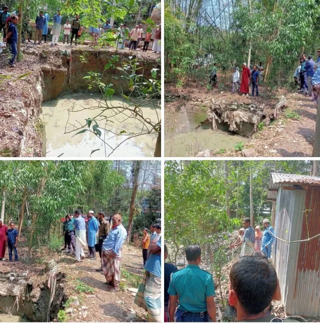 রাস্তার পাশে অবৈধভাবে গর্ত খোঁড়ার ইলাইগঞ্জ ইসলামপুর গ্রামে মোবাইল কোর্টের অভিযান
