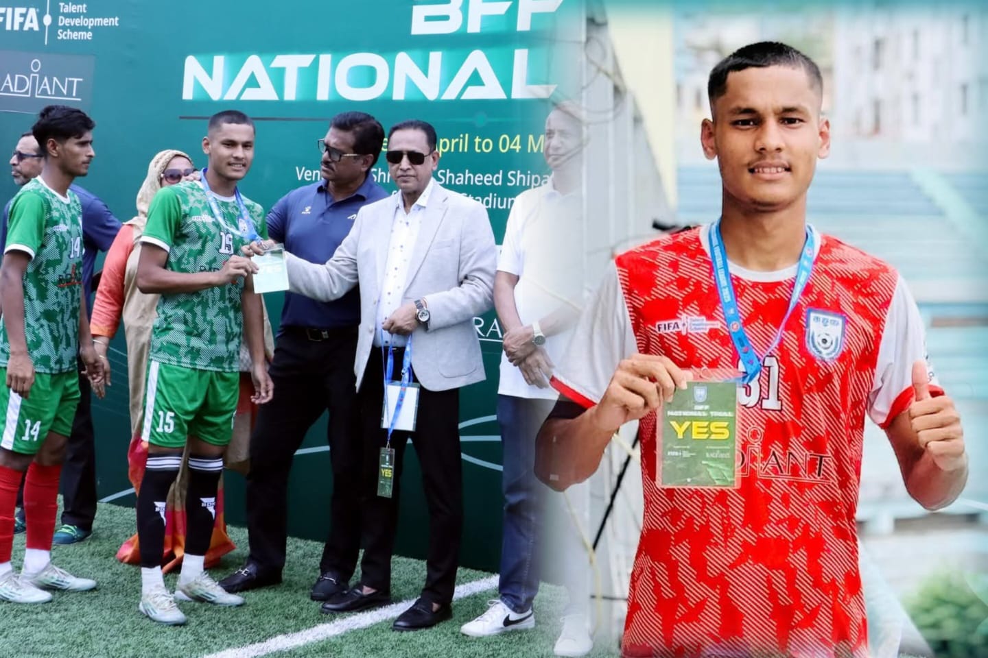 বাফুফের বাছাইয়ে ইয়েস কার্ড পেলেন বিশ্বনাথের সাঈদ খান