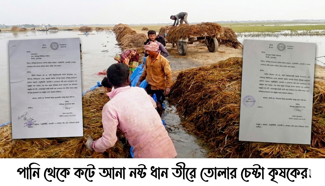 দিরাইয়ে করিমপুর ইউনিয়নে ক্ষতিগ্রস্ত কৃষকদের তালিকায় অকৃষক ও চাকুরিজীবী, নাম বাদ দেওয়ার দাবিতে ইউএনও বরাবর আবেদন