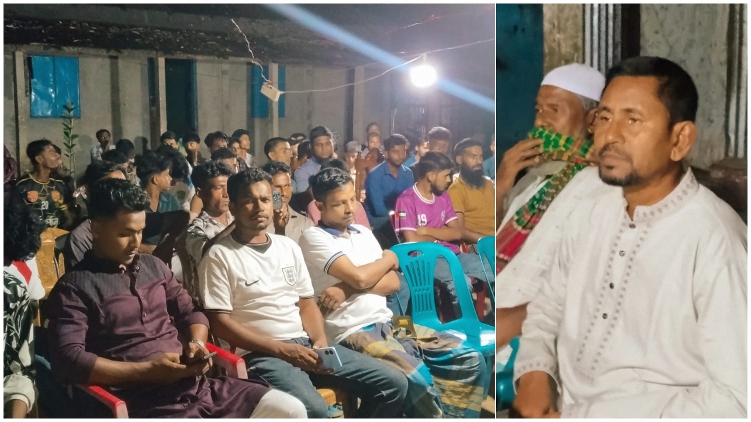 তাহিরপুরে বড়দল উত্তর ইউপির চেয়ারম্যান প্রার্থী বেলায়েত হোসেনের উঠান বৈঠক